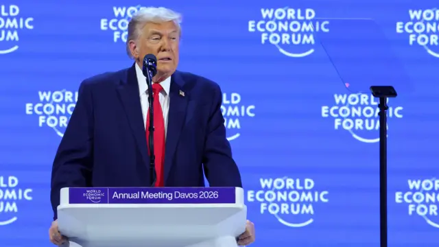 US President Donald Trump attends the 56th annual World Economic Forum (WEF) meeting in Davos, Switzerland, January 21, 2026. REUTERS/Denis Balibouse