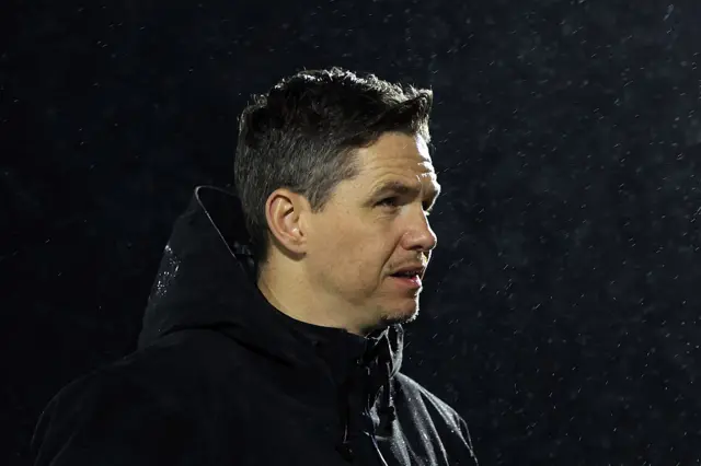 Mark Skinner, Manager of Manchester United, looks on during the Subway Women's League Cup Semi Final match between Arsenal and Manchester United at Mangata Pay UK Stadium on January 21, 2026 in Borehamwood, England. (