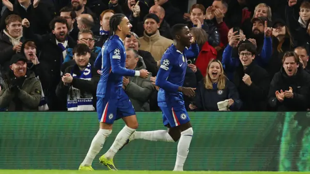 Caicedo celebrates