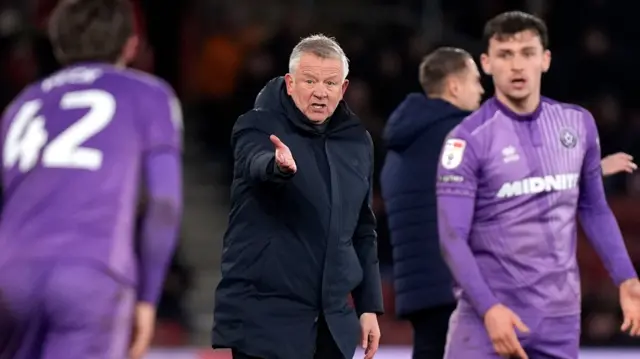 Chris Wilder gestures