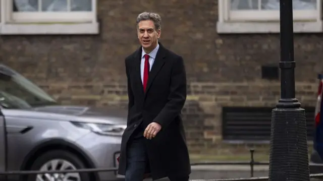 Ed Miliband arriving at No 10 Downing Street