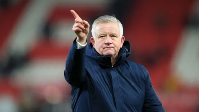Chris Wilder pointing up