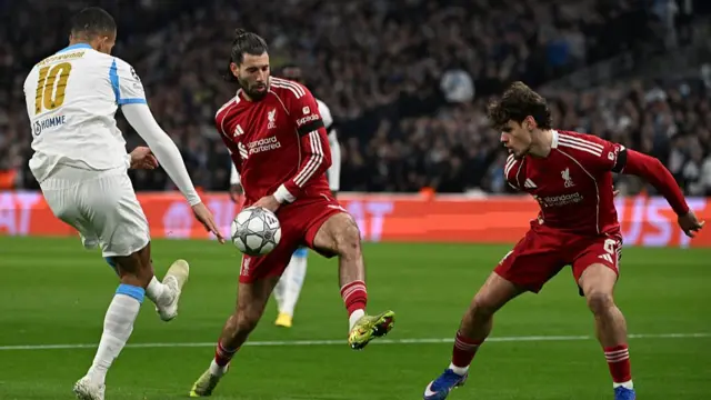 Action from Marseille and Liverpool game