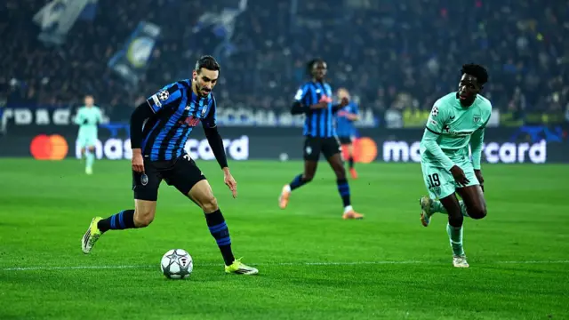 Action from the Atalanta game