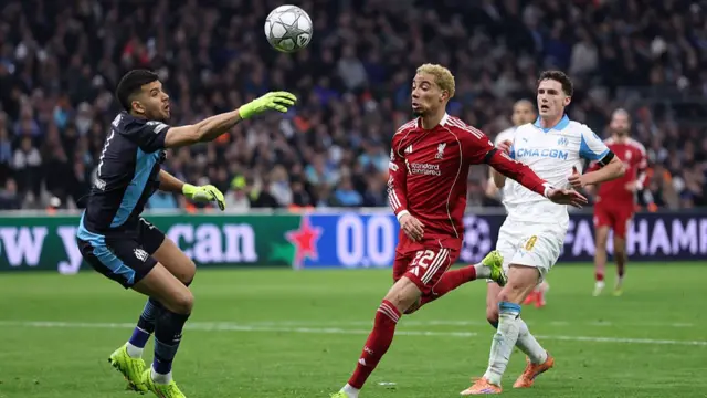 Action from Marseille-Liverpool game