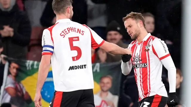 Southampton celebrate scoring