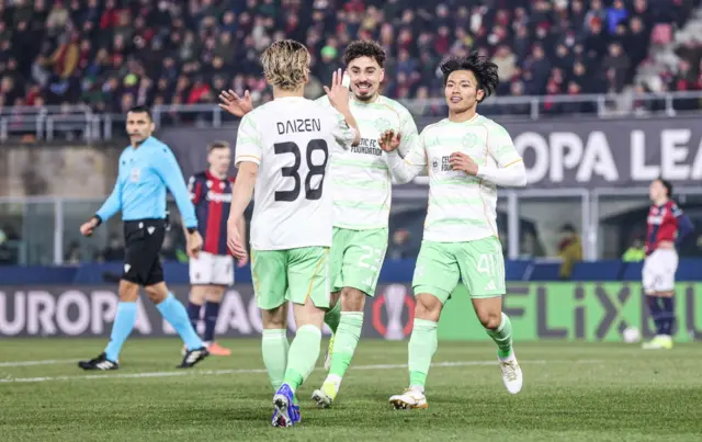 Celtic celebrate Reo Hatate's opener