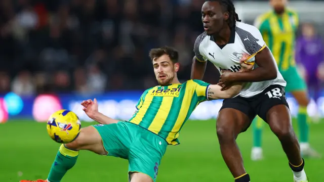 Derby v West Brom match action