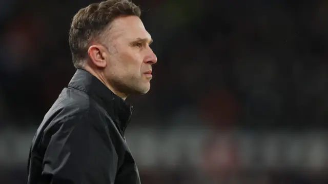John Eustace on the touchline