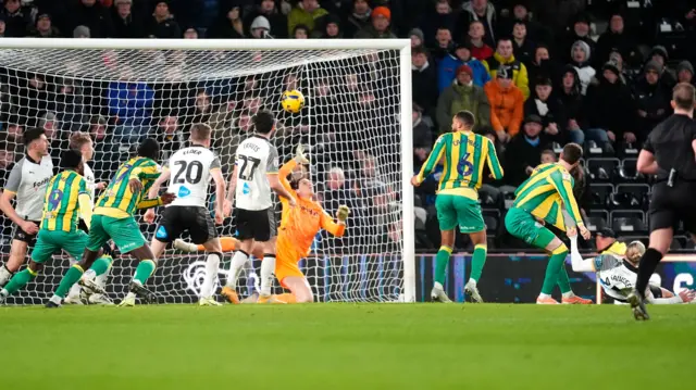 Chris Mepham scores for West Brom