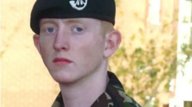 Cyrus Thatcher is seen in his military attire