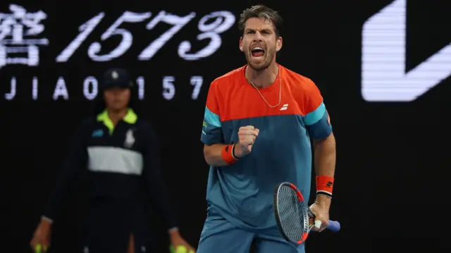 Cameron Norrie reacts