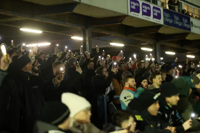 Ospreys fans with lights