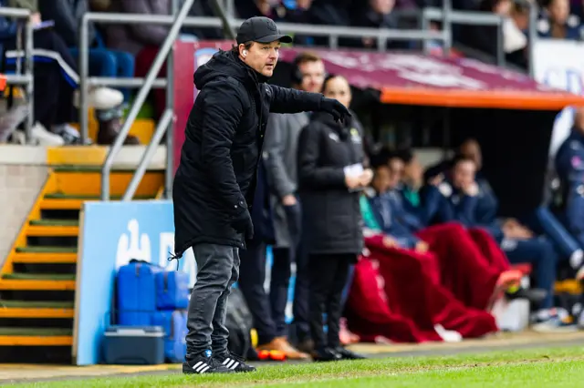 Everton women's manager Brian Sorensen during the Barclays Women's Super League match between West Ham United and Everton at Chigwell Construction Stadium on November 16, 2025 in Dagenham, England.