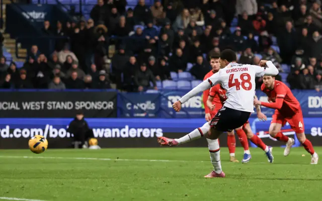 Mason Burstow scores a penalty