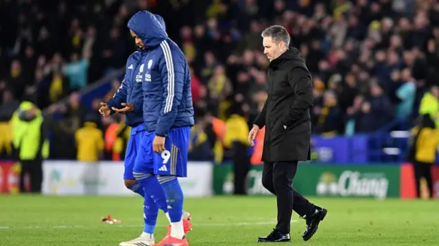 Marti Cifuentes leaves the field