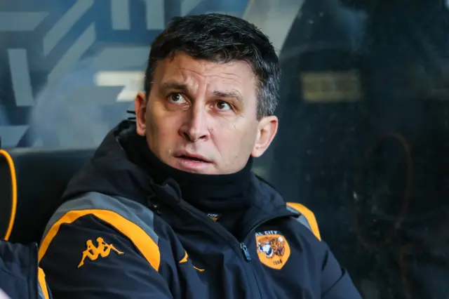 Hull boss Sergej Jakirovic during the 2-1 win over Swansea