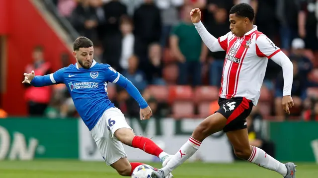 Action from Southampton v Portsmouth earlier this season