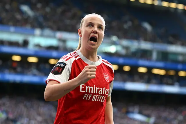 Beth Mead celebrates