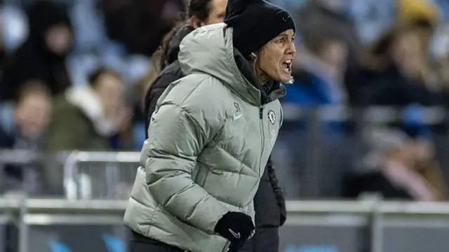 Bompastor shouts on the touchline