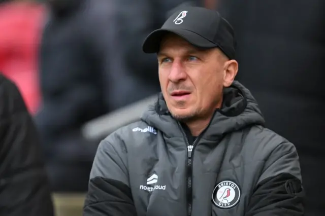 Bristol City boss Gerhard Struber during the 2-0 win over Sheffield Wednesday