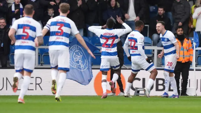 QPR celebrate scoring