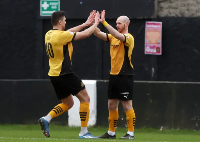 Joe Crowe celebrating