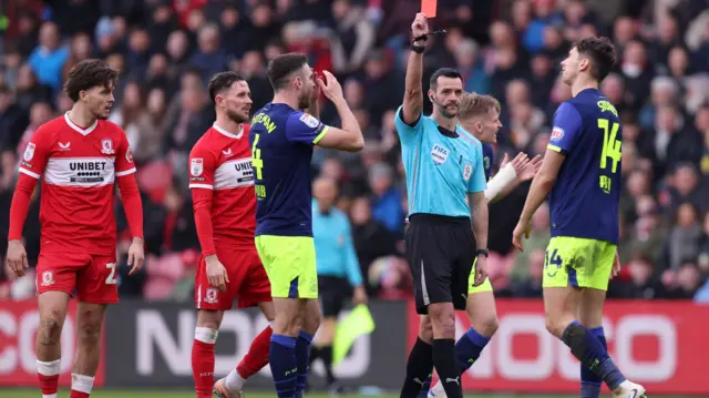 Jordan Storey sent off for Preston