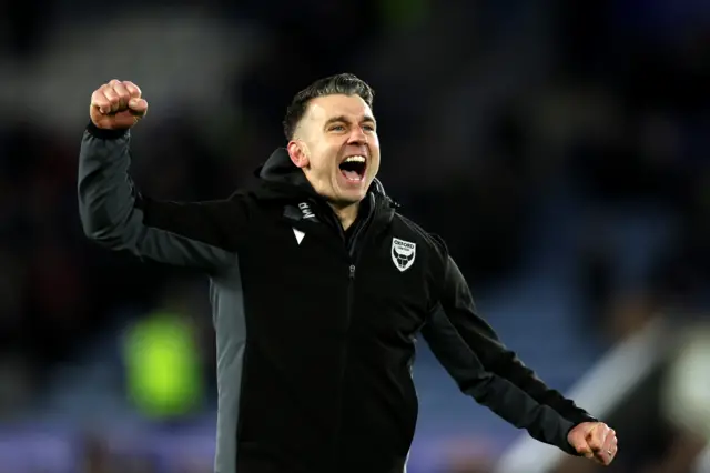 Matt Bloomfield celebrates at Leicester