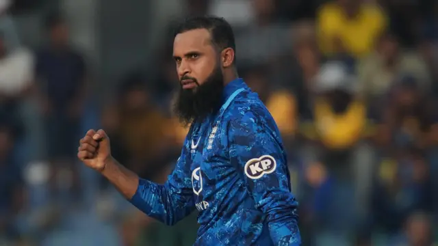 Adil Rashid getting a wicket against Sri Lanka