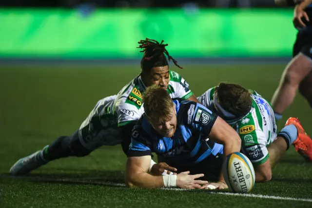 Cardiff's Josh McNally in action
