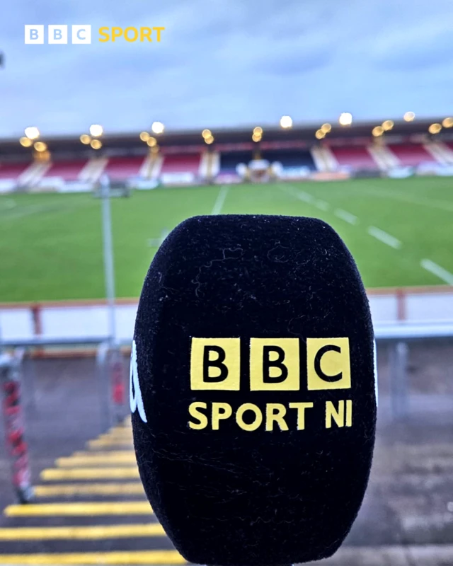 BBC microphone at Healy Park