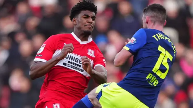Middlesbrough v Preston match action
