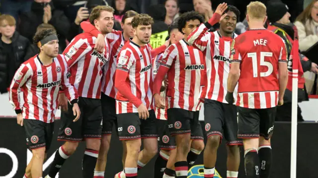 Sheffield United celebrate scoring
