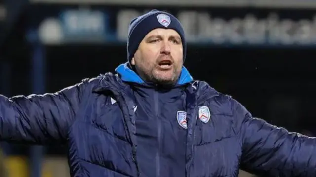 Coleraine manager Ruaidhri Higgins