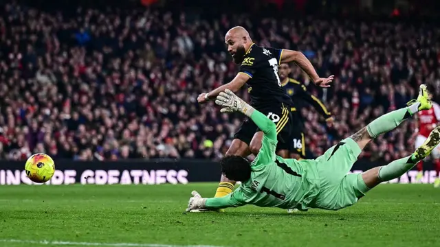 Bryan Mbeumo scoring for man united