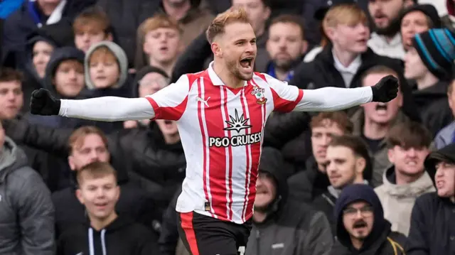 Southampton's Leo Scienza celebrates