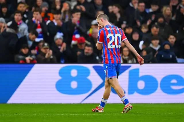 Adam Wharton walking off the pitch