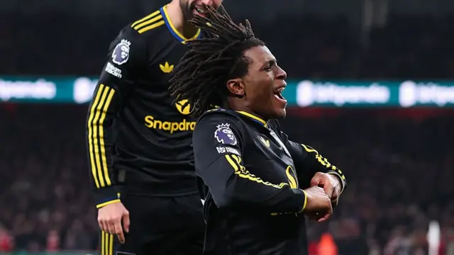 dorgu celebrating his goal vs arsenal