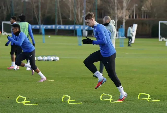 Chelsea's Cole Palmer during training