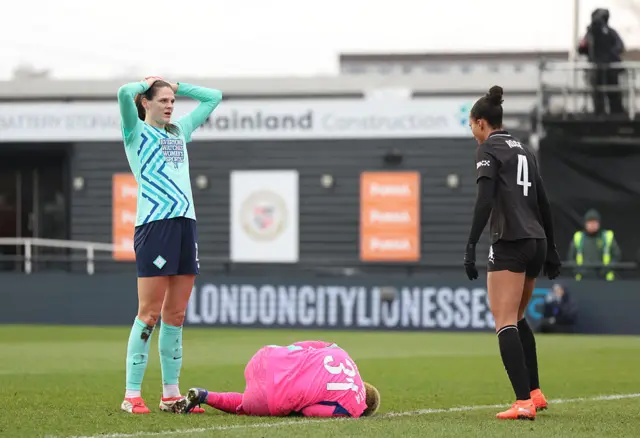 Isobel Goodwin reacts