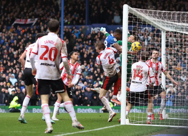 Ebou Adams of Portsmouth scores a goal to make it 1-1