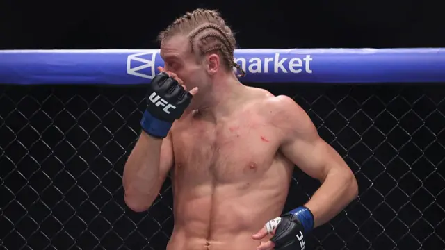 Paddy Pimblett after getting poked in the eye