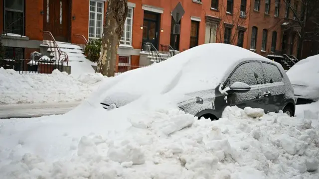 Car covered in snow