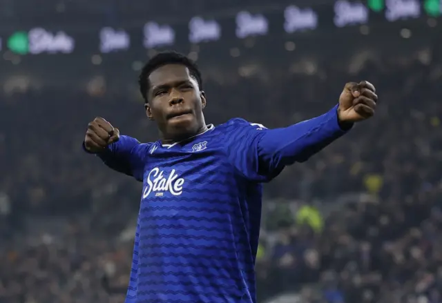 Barry does his archer celebration after equalising