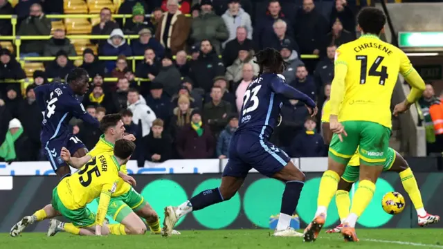 Romain Esse shoots Coventry into the lead at Norwich