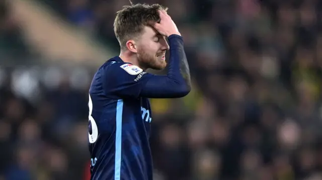 Coventry's Josh Eccles is dejected at full-time