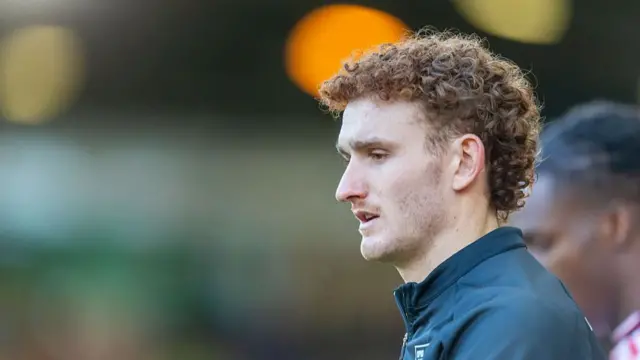 Josh Sargent looking down before Norwich v Stoke on 4 January