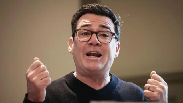 Greater Manchester Mayor Andy Burnham at an event on Monday 26 January