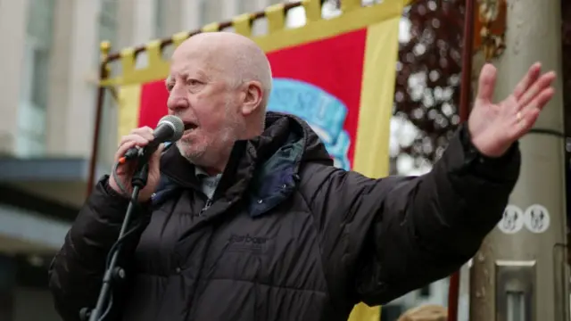 Andy McDonald, Labour MP for Middlesbrough and Thornaby East, addresses teachers from the National Education Union during industrial action in 2023